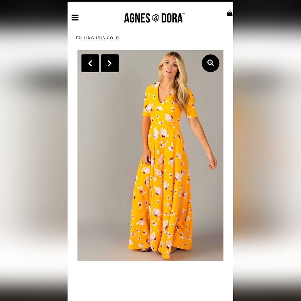 Agnes & Dora Essential Maxi Dress Baby Suede - Falling Iris Gold